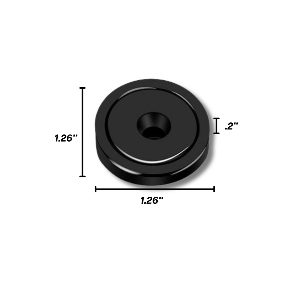 Surface-Mounted Neodymium Magnets with Screws | Mounting Neodymium Magnets Kit - 100 lbs (4 Pack)