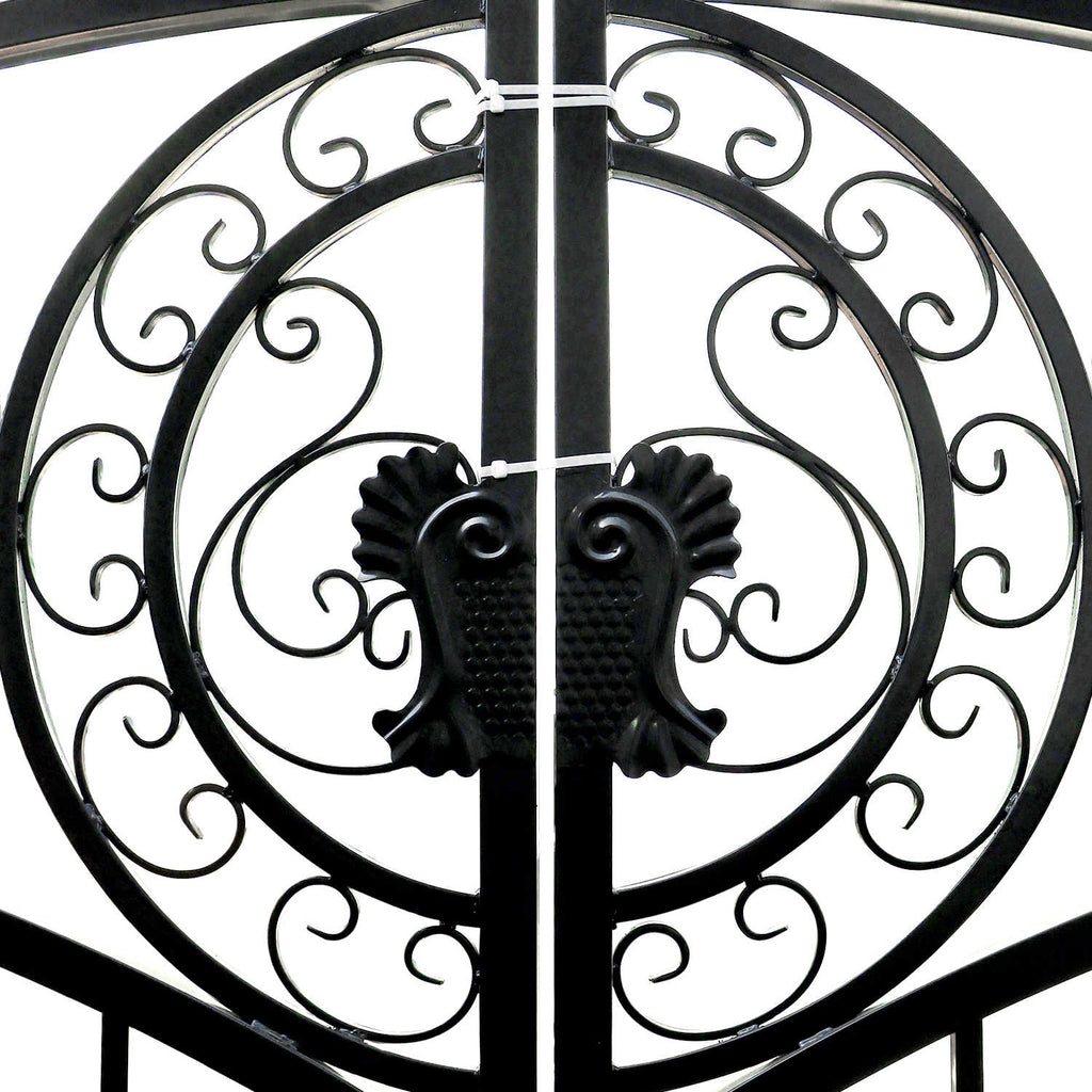 14x8 ft Steel Dual Swing Driveway Gate-European Style