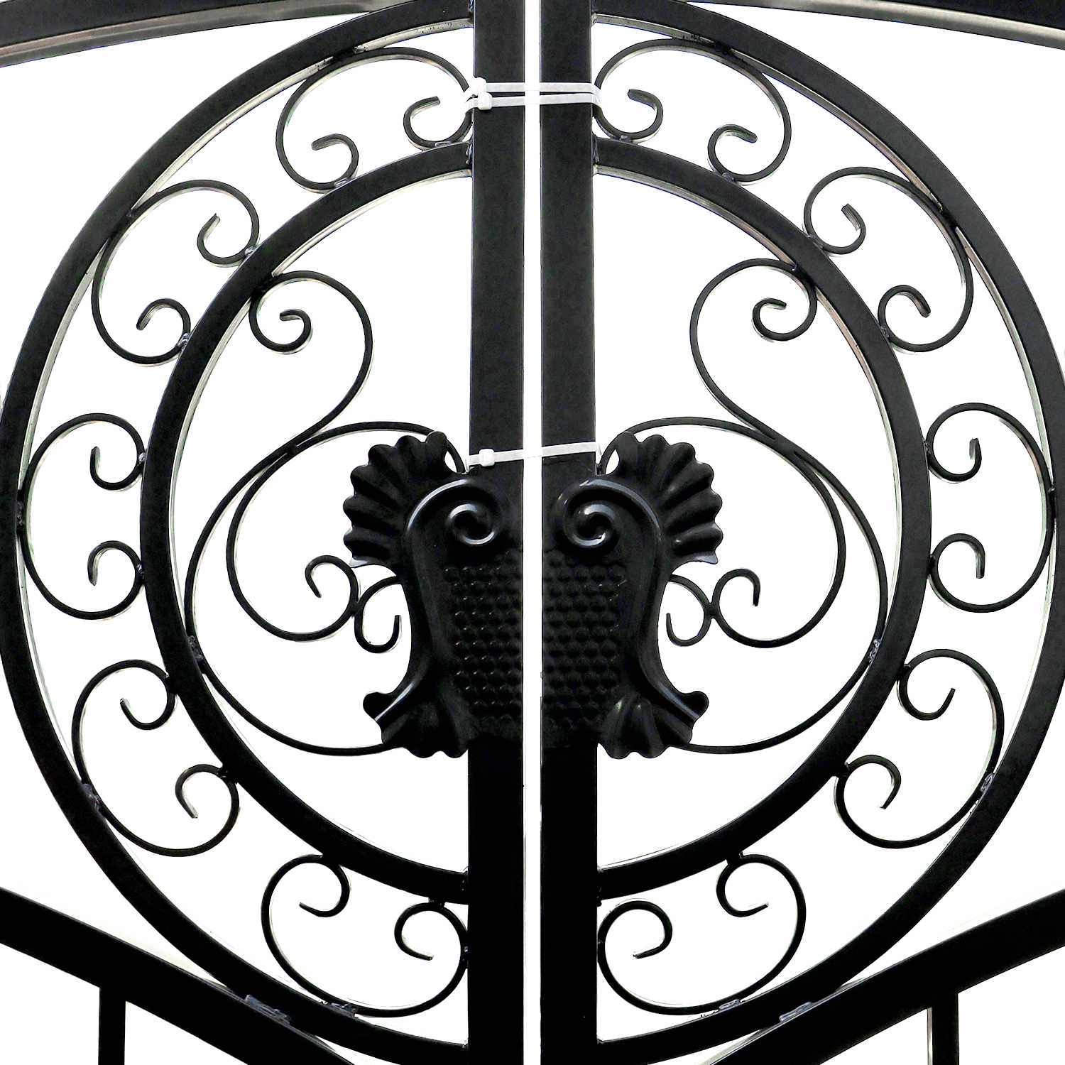 14x8 ft Steel Dual Swing Driveway Gate-European Style