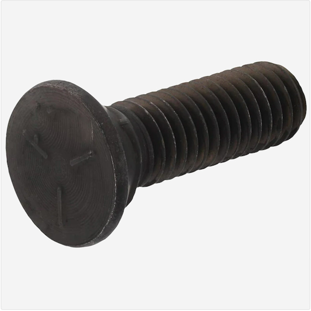 3/4-10 x 3 Grade 5 Plow Bolt No. 3 Head Fully Threaded Plain - Package (20)