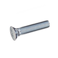 5/8-11 x 2 1/4 Grade 5 Plow Bolt No. 3 Head Fully Threaded Zinc Plated - Package (25)