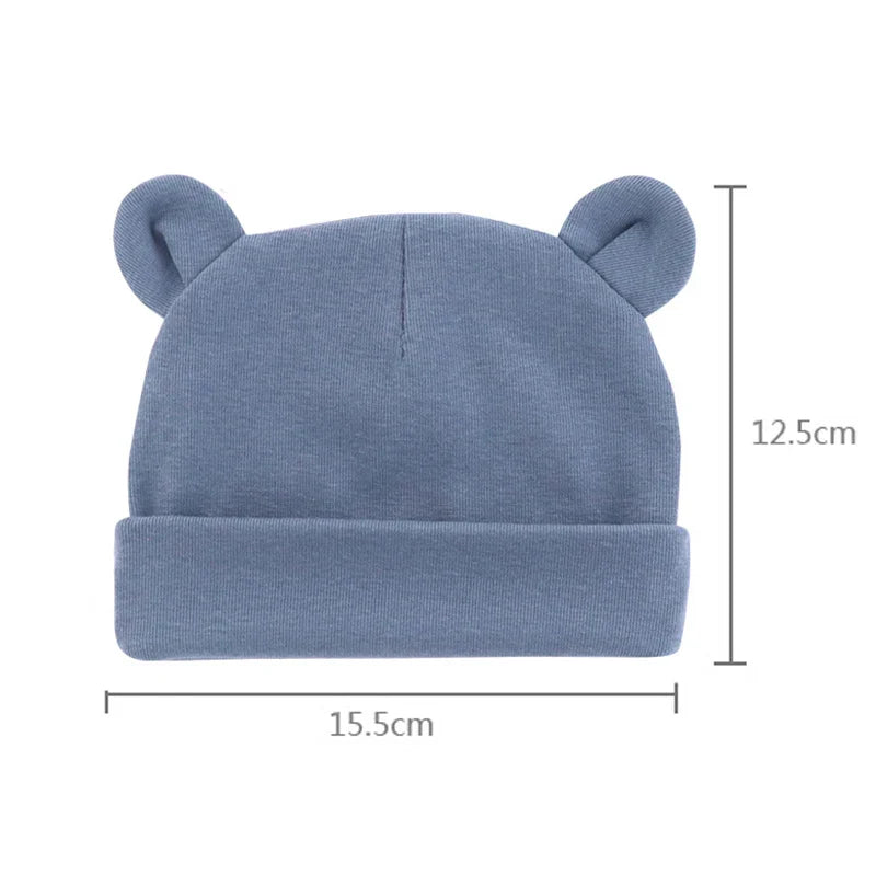 Soft Cotton Newborn Beanie Hat | Unisex Baby Cap for 0-12 Months