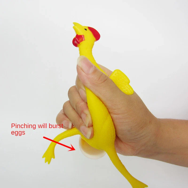 Squeeze Laying Egg Chicken Toy Keychain | Funny Antistress Fidget Gift