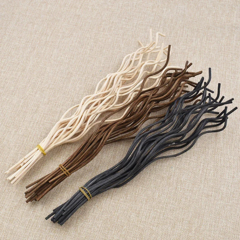 20Pcs Long Wavy Rattan Diffuser Sticks | Natural Reed Refills for Home Fragrance