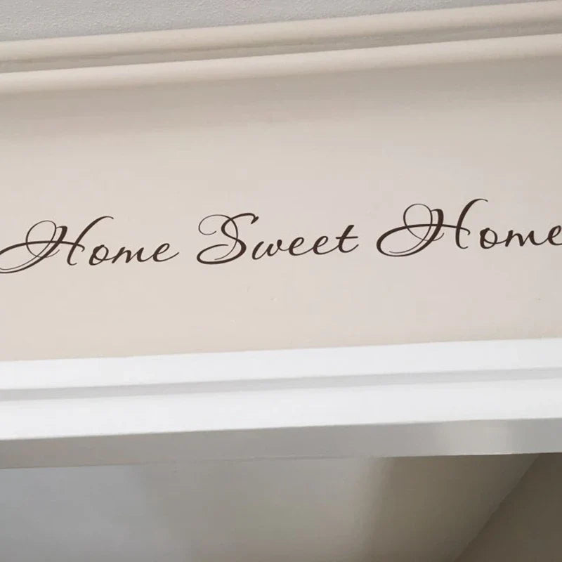 Sweet Home Quote Wall Sticker | Vinyl Lettering Decal for Front Door and Wall Art