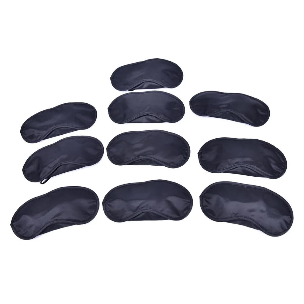 Satin Sleep Mask Set | 10-Pack Soft Eye Covers for Travel and Rest