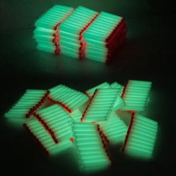 Glow in the Dark Darts 40-Pack | Fluorescent EVA Soft Bullets for Nerf Blasters