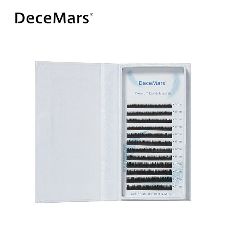 DeceMars Lower Lash Extension 5mm 6mm 7mm | Under Eye Eyelash Supplies