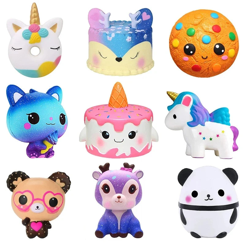 Jumbo Squishy Kawaii Unicorn Horse Cake Deer Animal Panda Squishies | Slow Rising Stress Relief Squeeze Toys