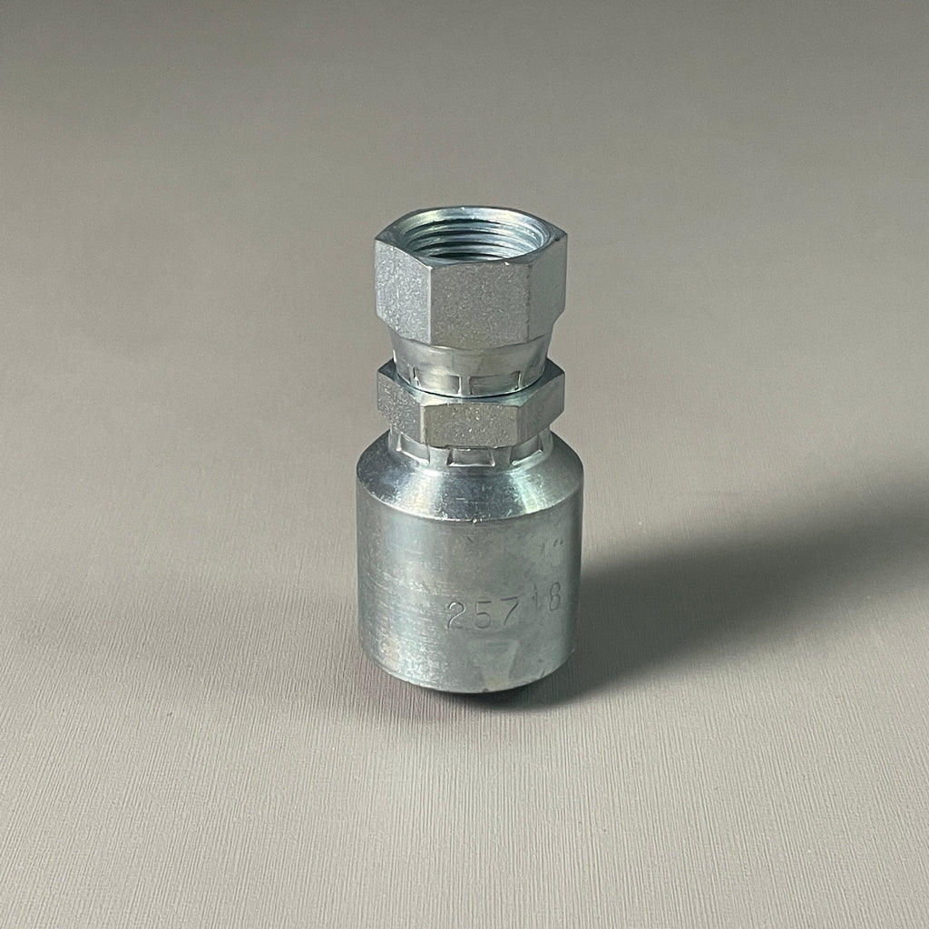 DAYCO Hydraulic Coupling Adapter 1/2" x 2.57" Steel Straight Female Swivel Permanent Crimp 100650 (New)