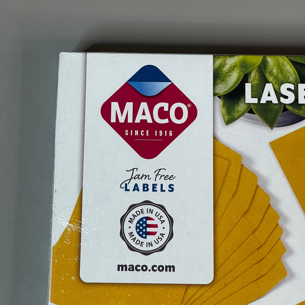 ZA@ MACO Laser / Ink Jet White Shipping Labels 2" x 4” 1000 Labels (100 sheets) ML-1000