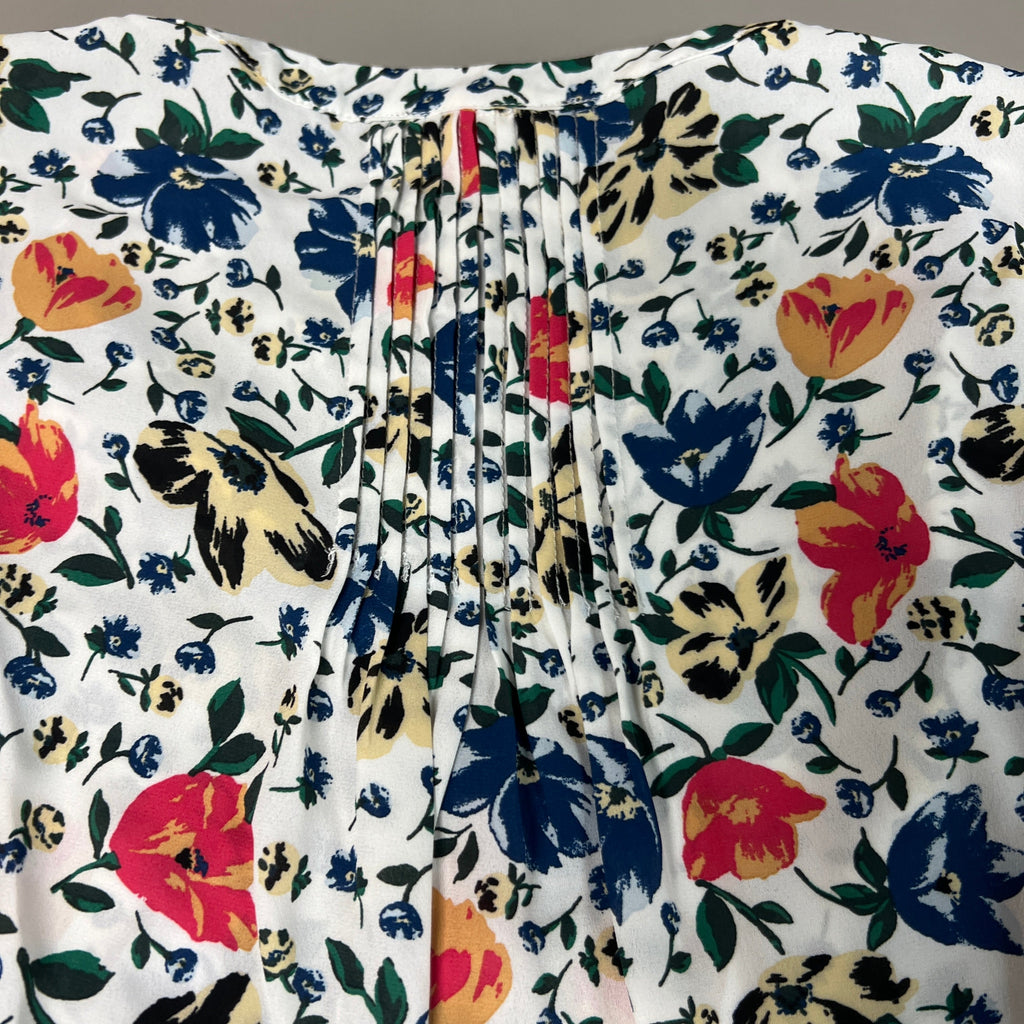 CHELSEA & THEODORE Sleeveless Blouse Women's Size M Bash Floral White 2165072 (NEW)