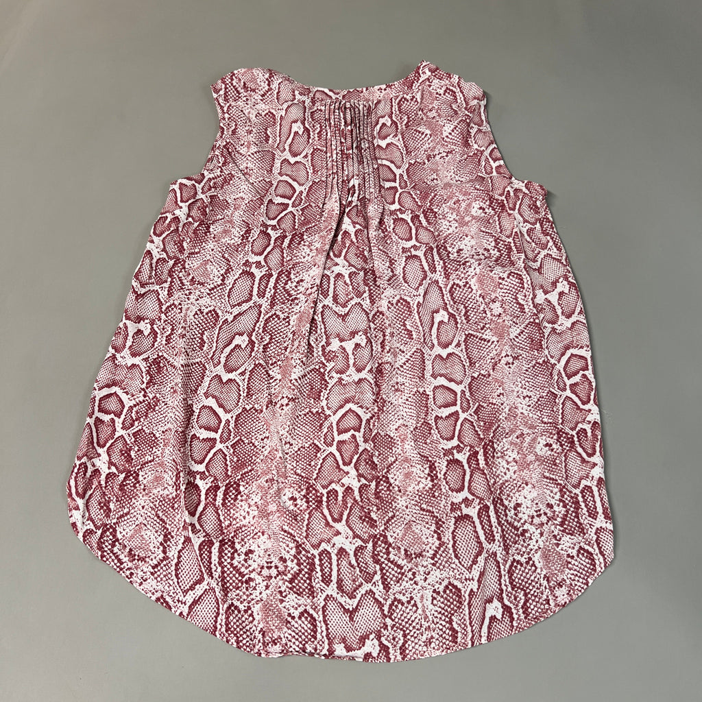 CHELSEA & THEODORE Sleeveless Blouse Women's Size S Pink Python 2165072 (NEW)