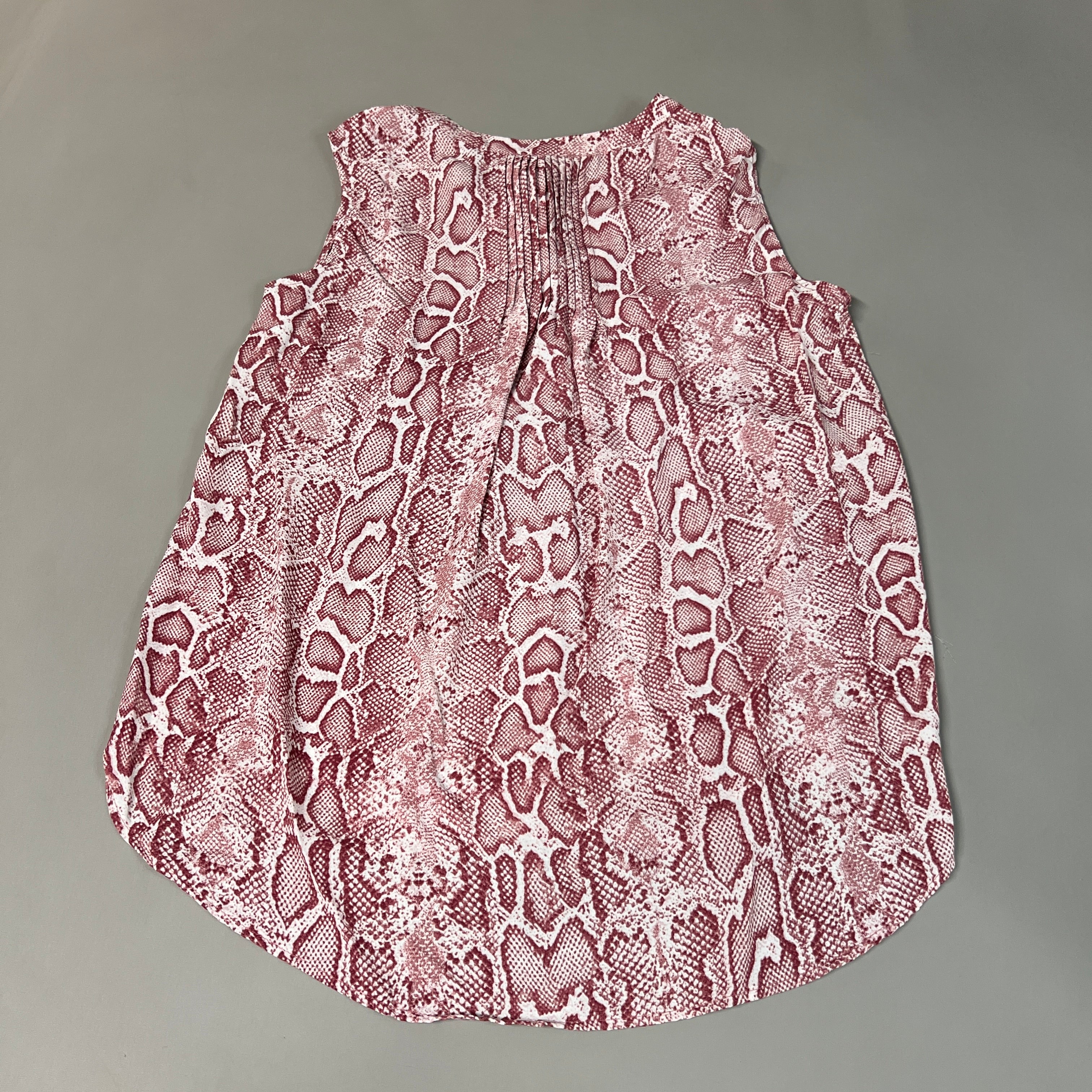 CHELSEA & THEODORE Sleeveless Blouse Women's Size S Pink Python 2165072 (NEW)