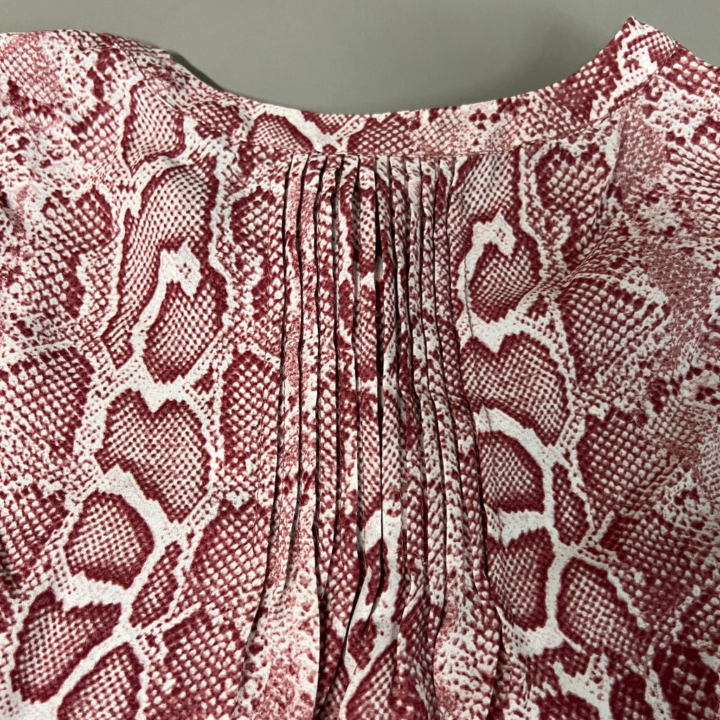 CHELSEA & THEODORE Sleeveless Blouse Women's Size S Pink Python 2165072 (NEW)