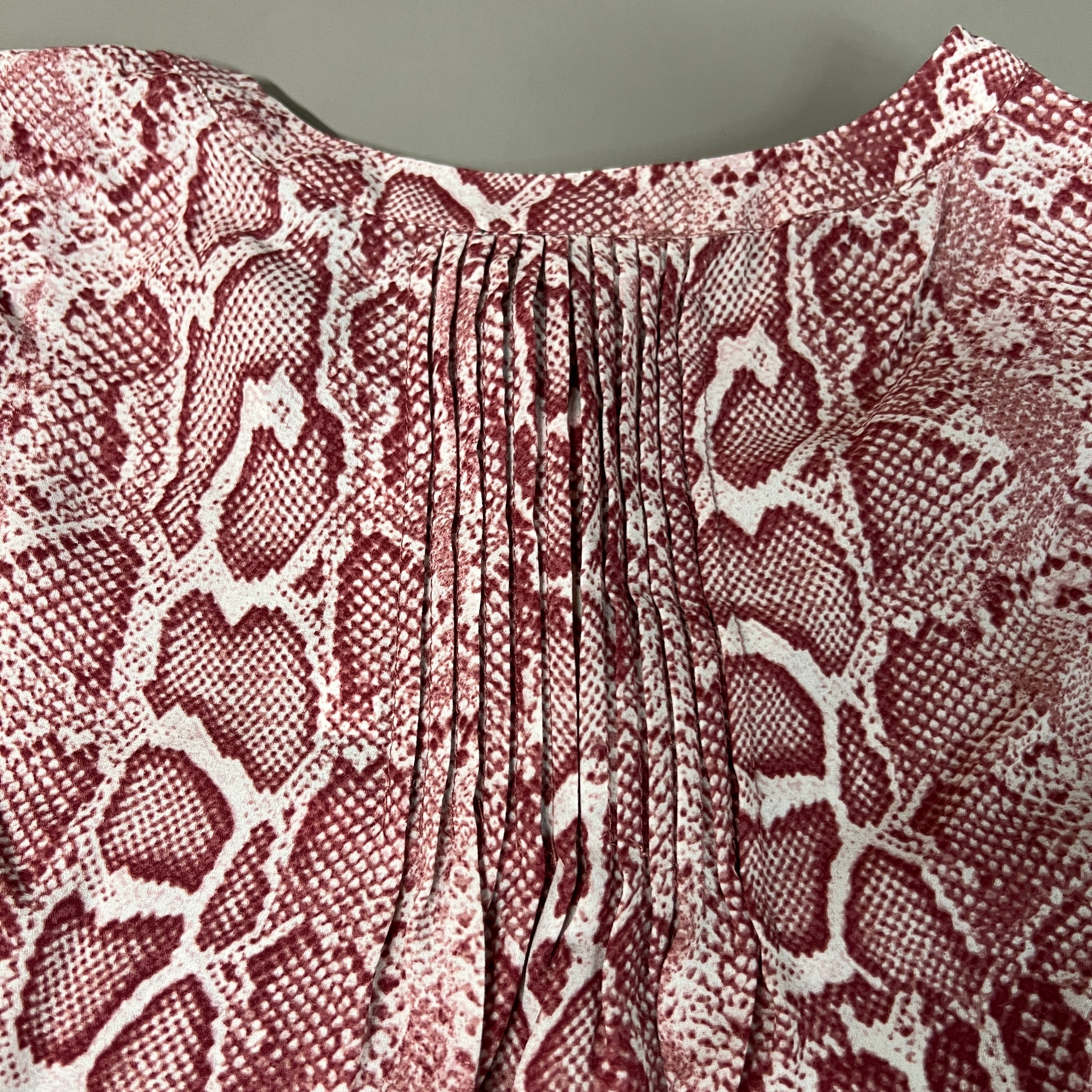 CHELSEA & THEODORE Sleeveless Blouse Women's Size S Pink Python 2165072 (NEW)