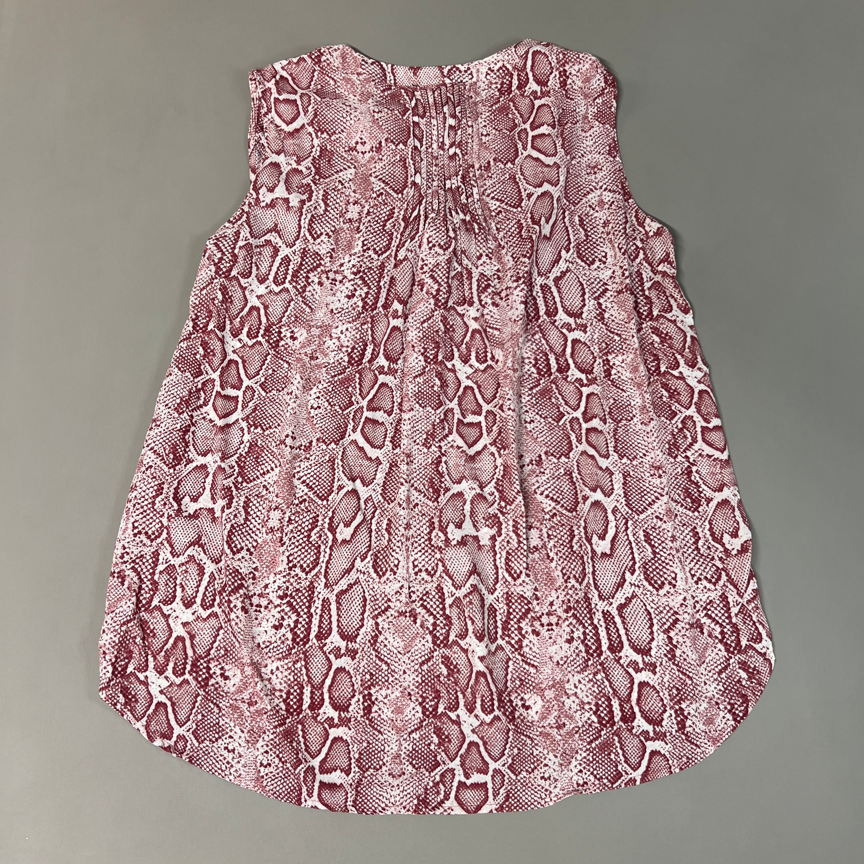 CHELSEA & THEODORE Sleeveless Blouse Women's Size M Pink Python 2165072 (NEW)