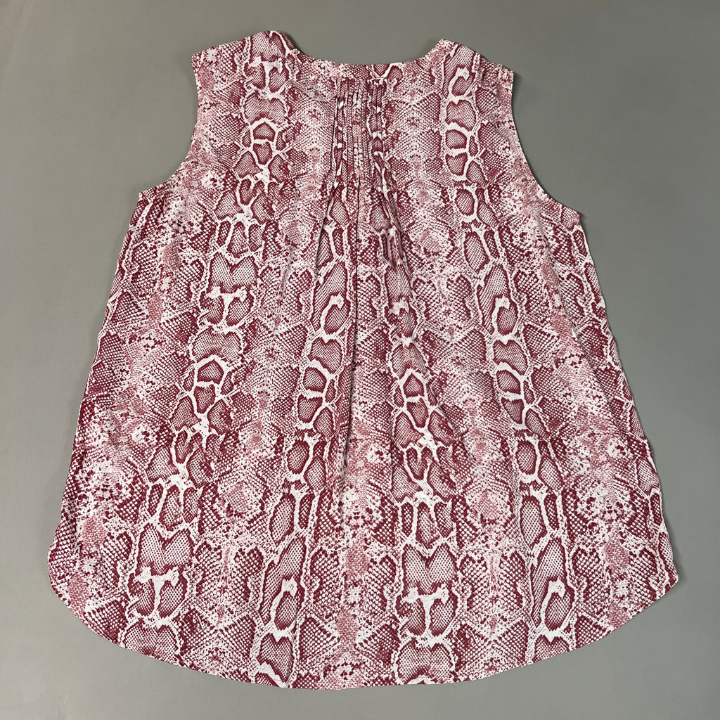 CHELSEA & THEODORE Sleeveless Blouse Women's Size L Pink Python 2165072 (NEW)