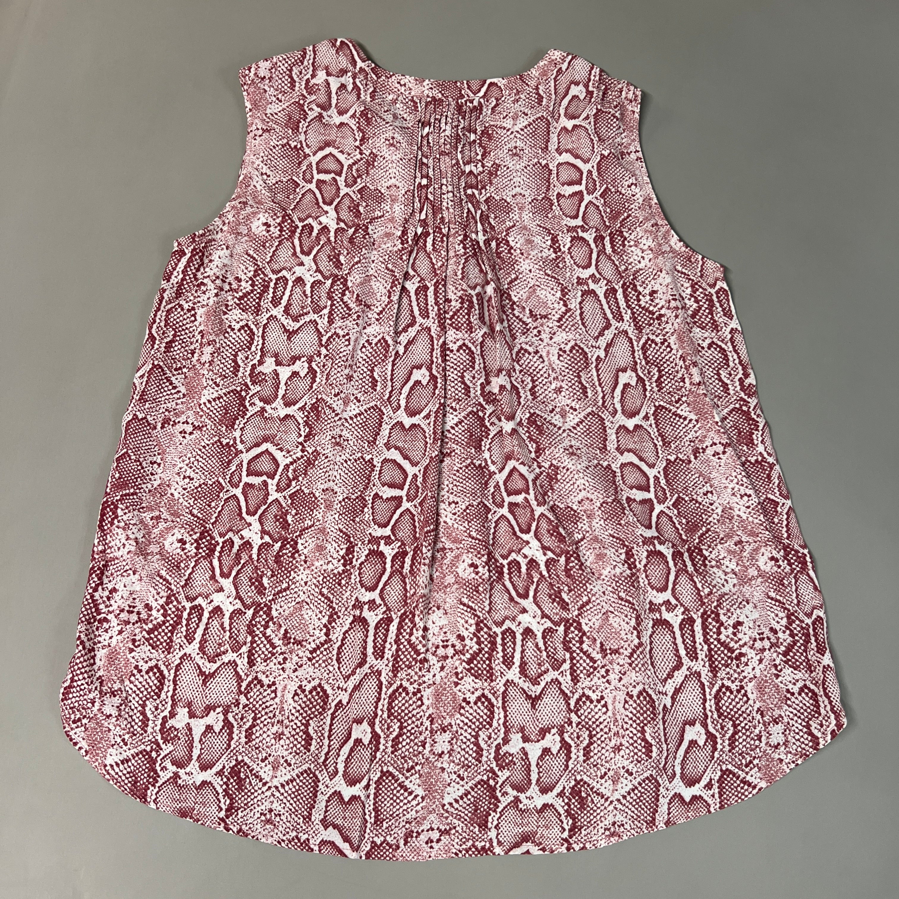 CHELSEA & THEODORE Sleeveless Blouse Women's Size L Pink Python 2165072 (NEW)
