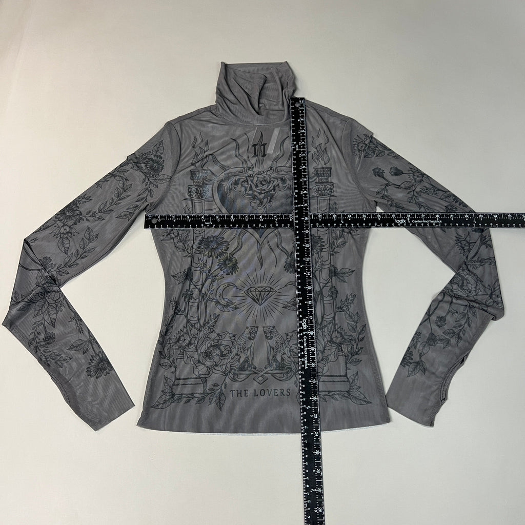 AFRM Zadie Turtleneck Pullover w/Thumb Holes Women's M Noir Tarot Card AET028103AU21 (New)