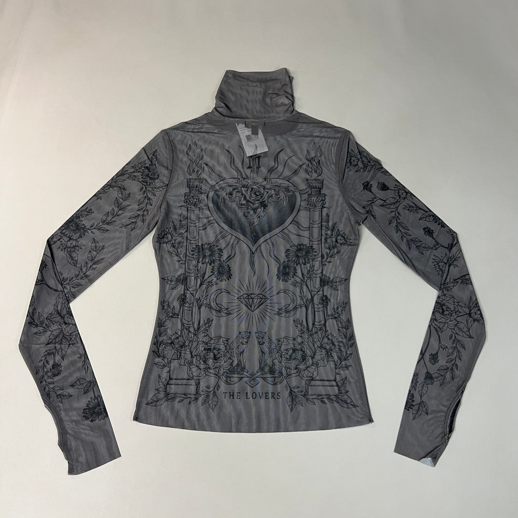 AFRM Zadie Turtleneck Pullover w/Thumb Holes Women's M Noir Tarot Card AET028103AU21 (New)