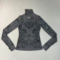 AFRM Zadie Turtleneck Pullover w/Thumb Holes Women's S Noir Tarot Card AET028103AU21 (New)