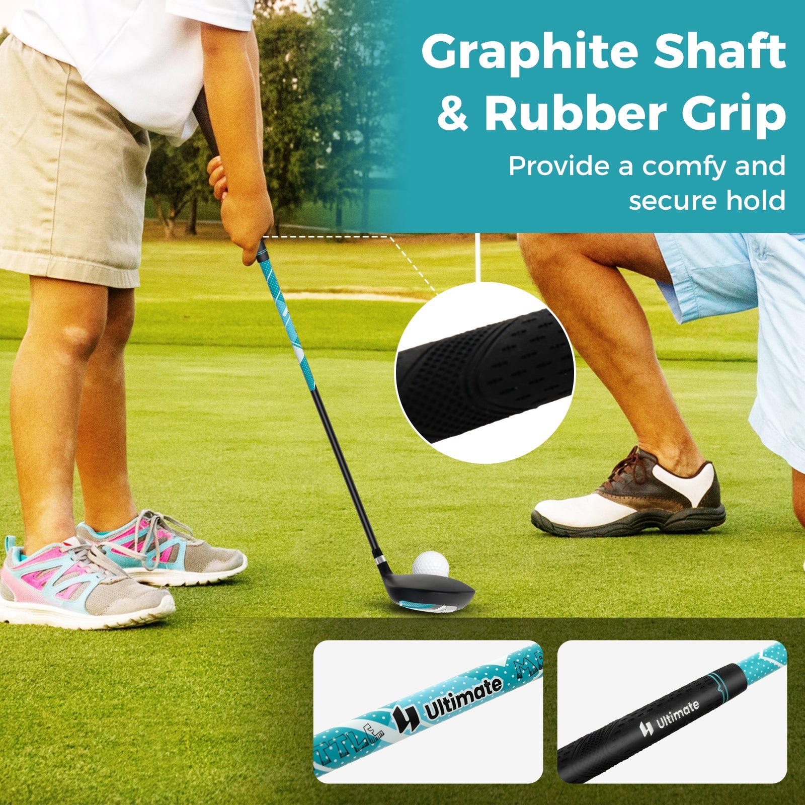 Junior Complete Golf Club Set Right Hand with Rain Hood for Kids