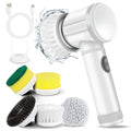Cordless Electric Spin Scrubber Ð Handheld Dish Washing Brush with 5 Replaceable Heads