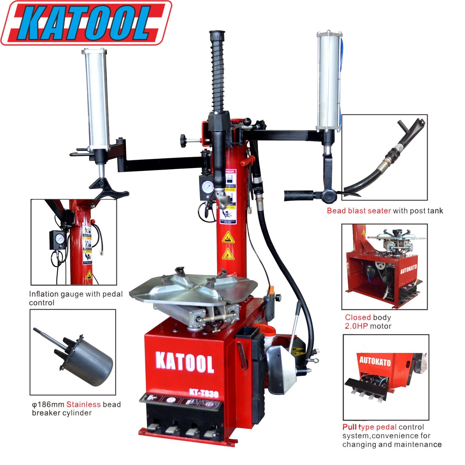 Katool KT-T830 Tire Changer & KT-B700 Wheel Balancer Combo