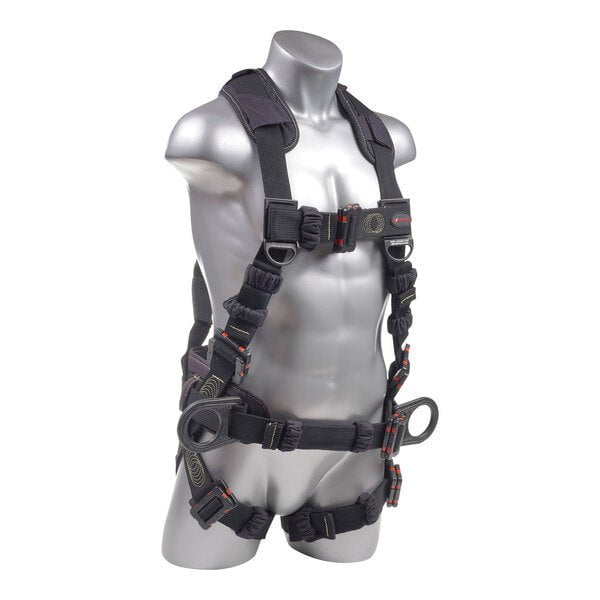 Kapture 5 Point Element Full Body Harness - Arc Flash Rated - 3 D-Rings - Mating Buckle Chest & Legs - Shoulder Pads & Waist Belt - All Sizes