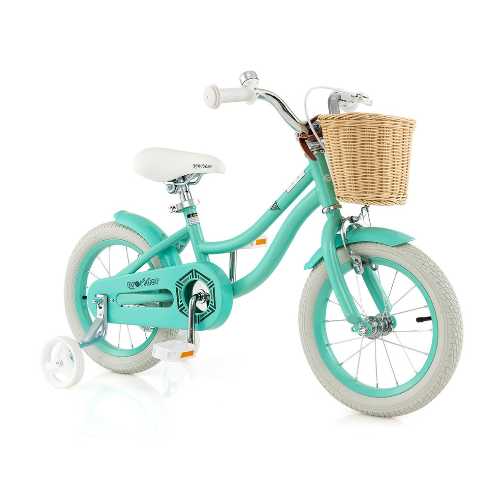 14-Inch Kids Bike with Training Wheels and Adjustable Handlebar Seat