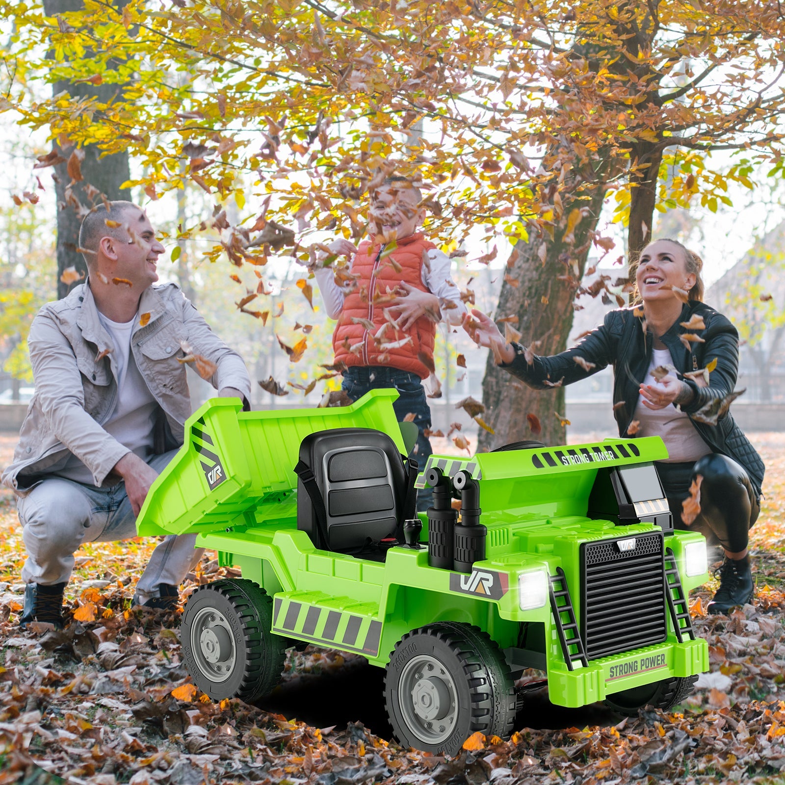 Kids Ride on Dump Truck 12V Ride on Car with Electric Dump Bed
