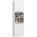 75 Inch Kitchen Pantry Cabinet Tall Cupboard with Doors and Shelves