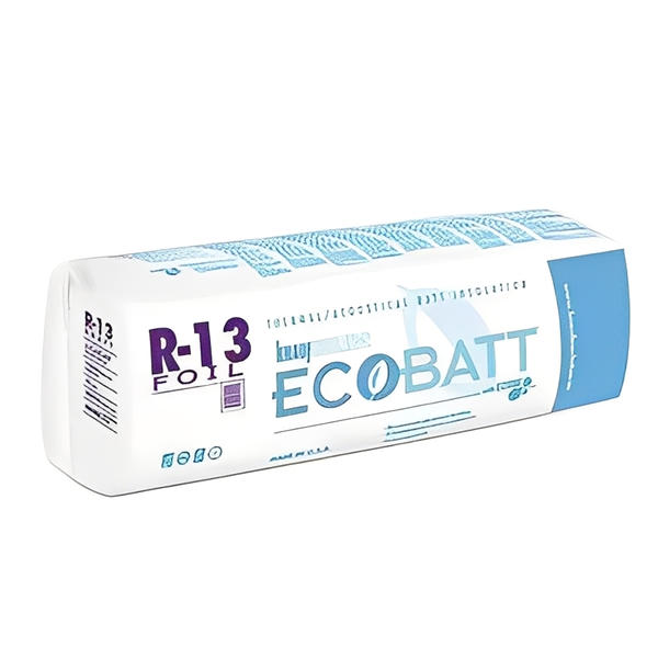 Knauf Ecobatt R-13 Foil Faced Fiberglass Insulation Batts - 3.5 in x 16 in x 96 in (5 Bags)
