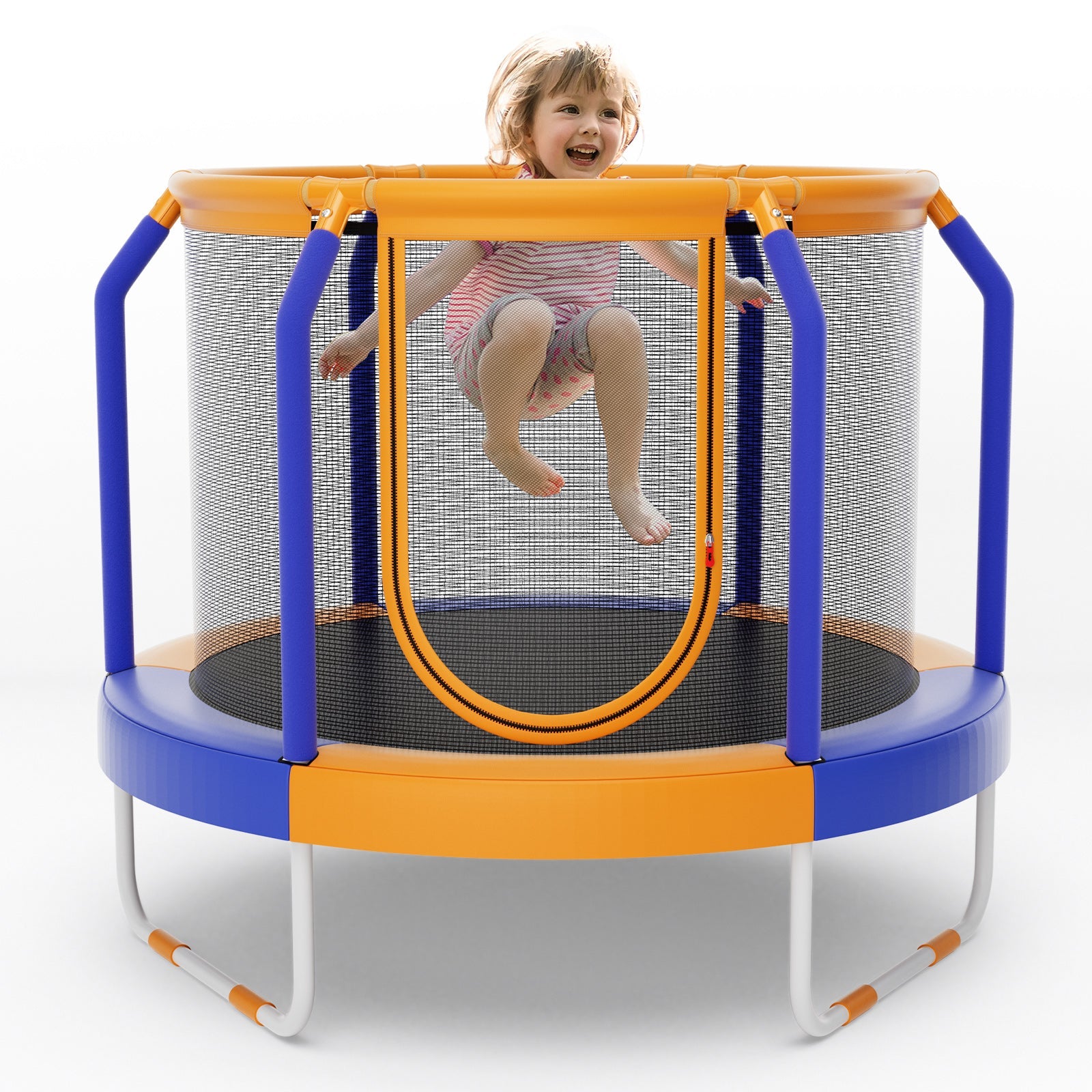 Mini Trampoline with Enclosure and Heavy-duty Metal Frame