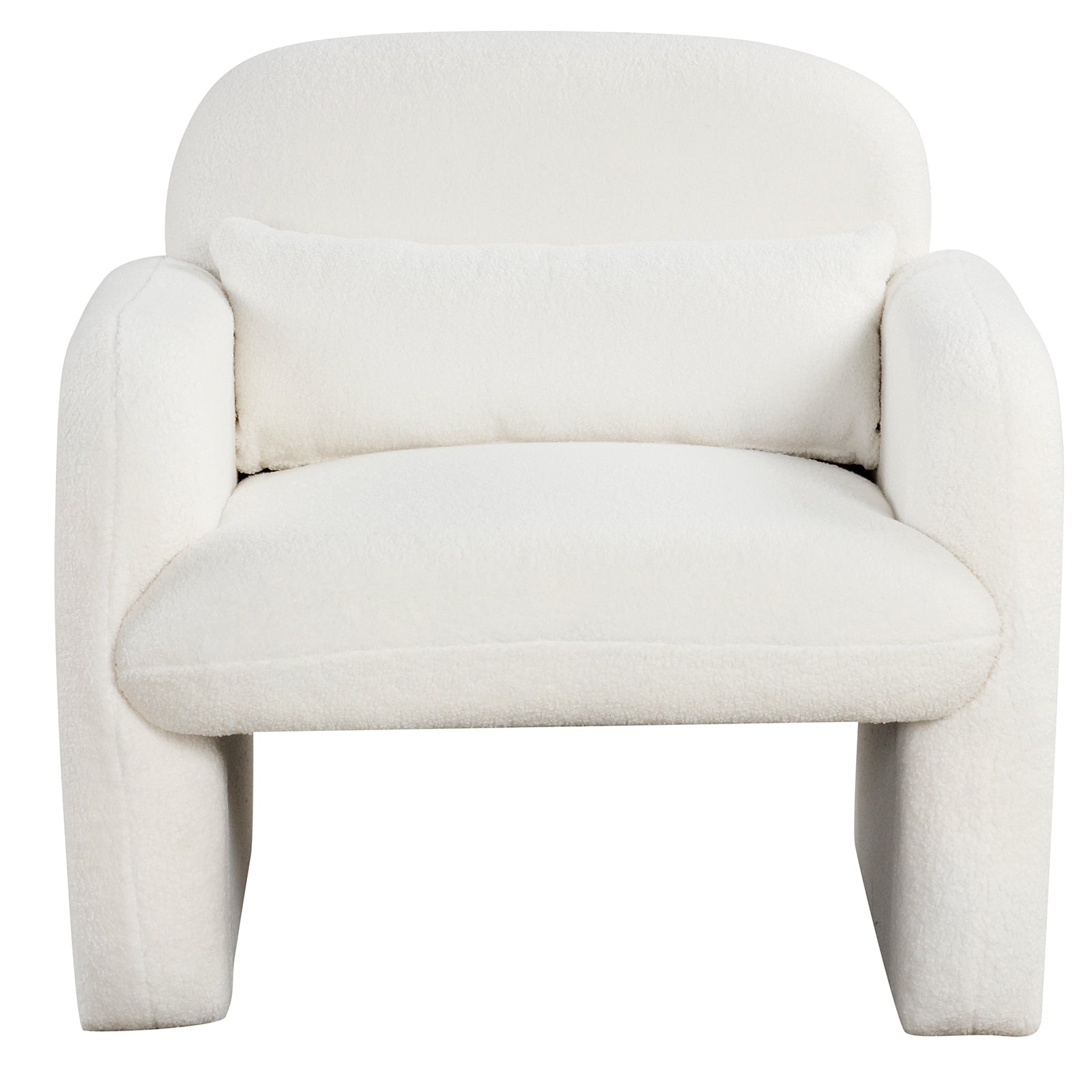 Modern Accent Chair with Waist Pillow and Armrests for Living Room Bedroom