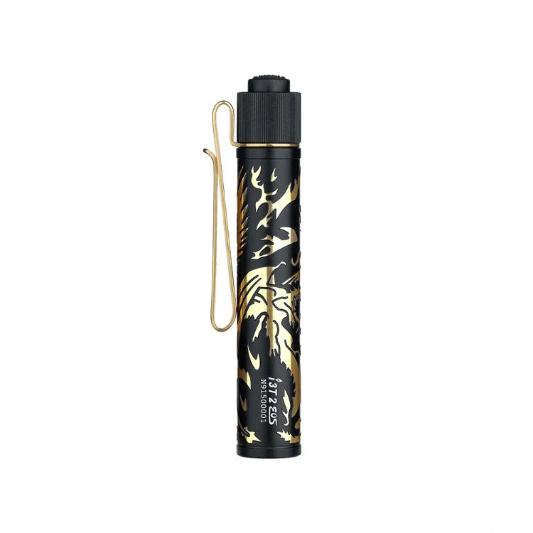 OLIGHT I3T2DGPNGDBK i3T 2 EOS Small EDC Flashlight - Dragon & Phoenix Golden Black