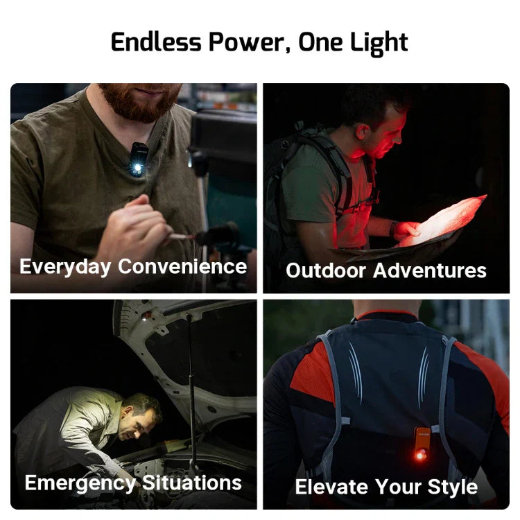 OLIGHT OCLIPPROBKC2M Oclip Pro Clip on Flashlight with Floodlight Spotlight and Red Light - Black