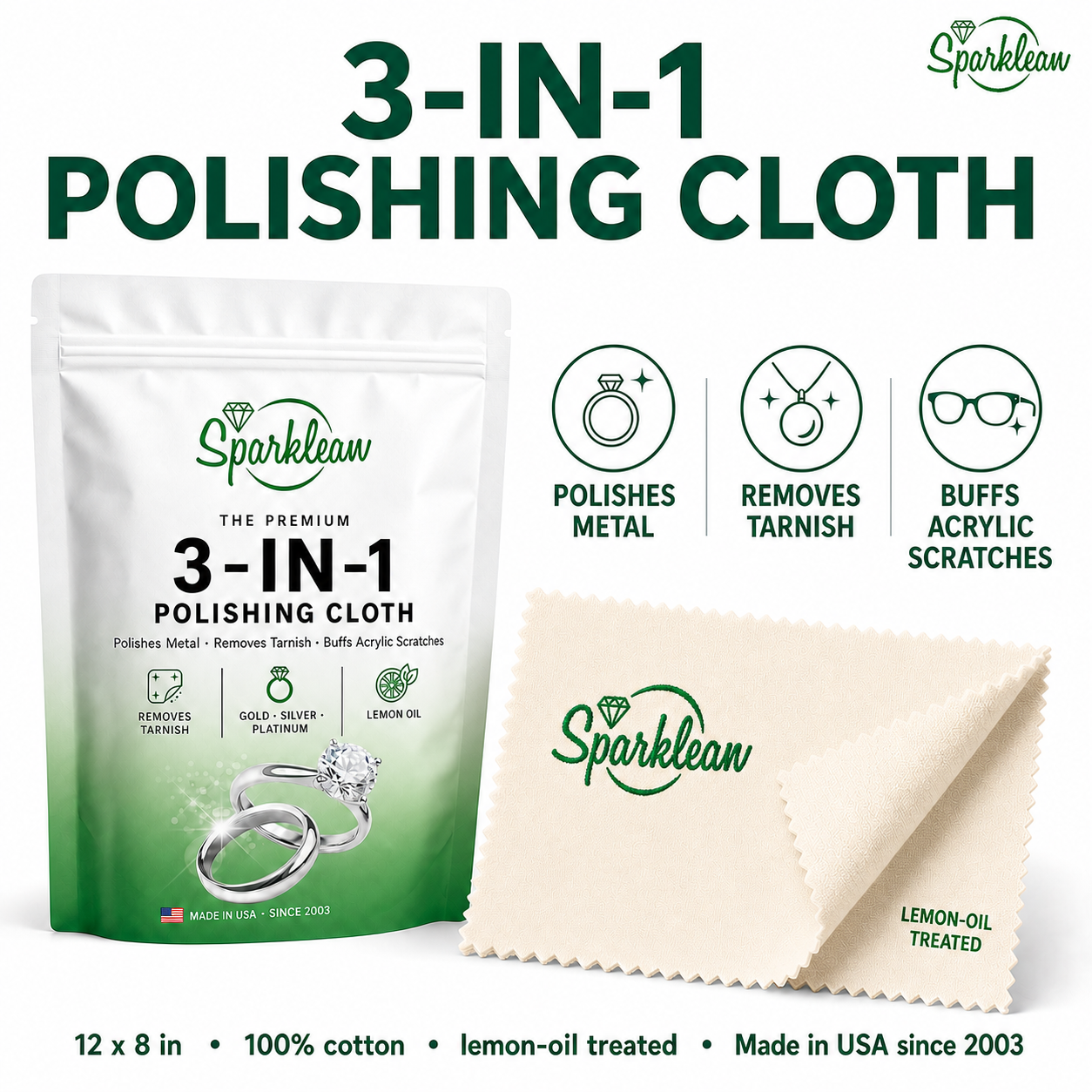 Sparklean® Cleaning Kit Bundle — Professional Spray + Polishing Cloth (save $70)