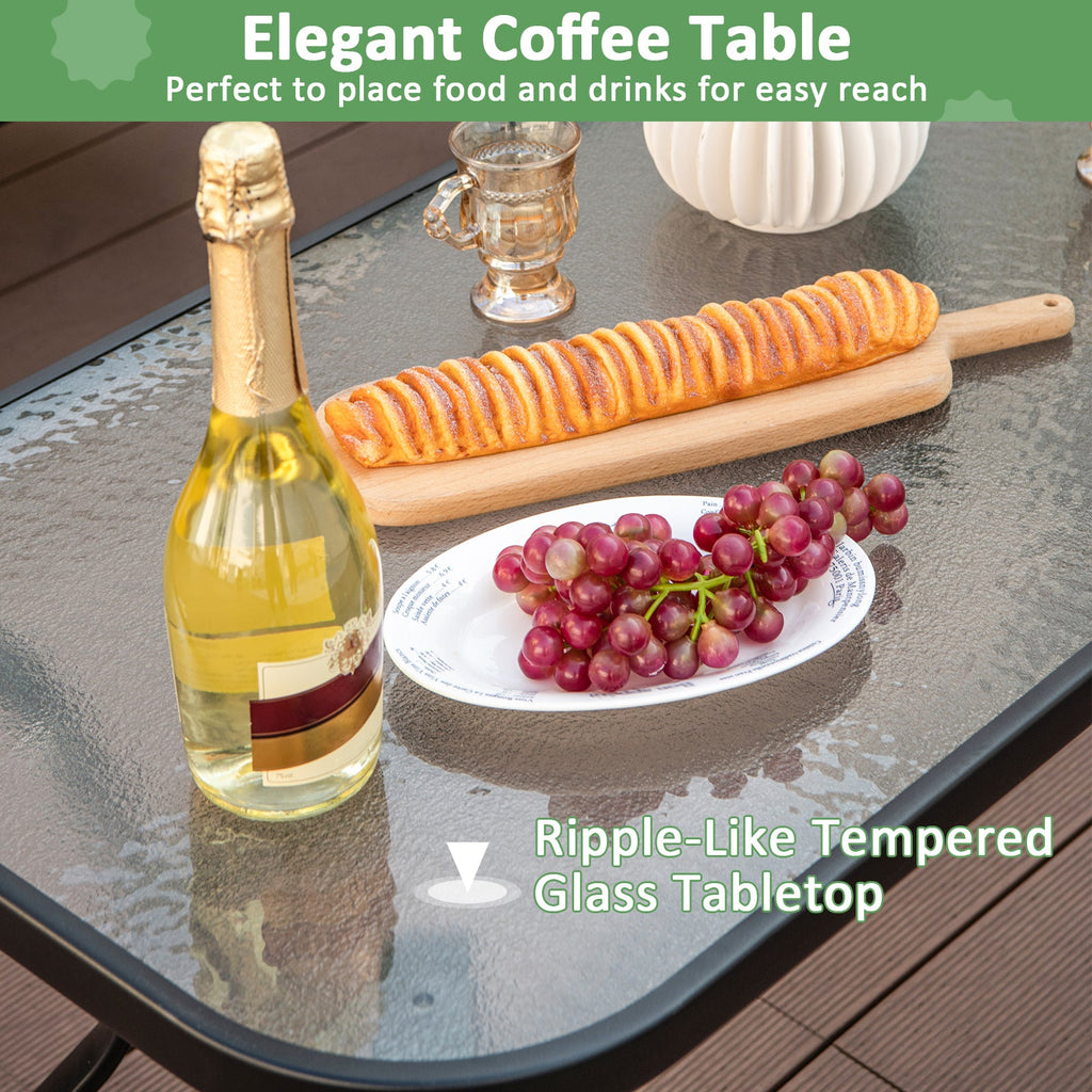 Outdoor Loveseat Chair Set with