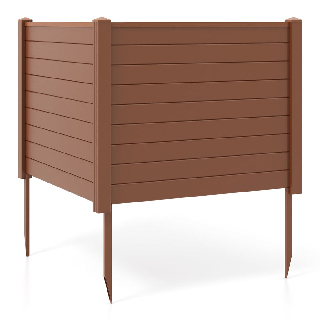 Outdoor PVC Air Conditioner Fence with 20 Inch Long Stakes