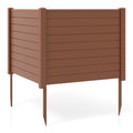 Outdoor PVC Air Conditioner Fence with 20 Inch Long Stakes