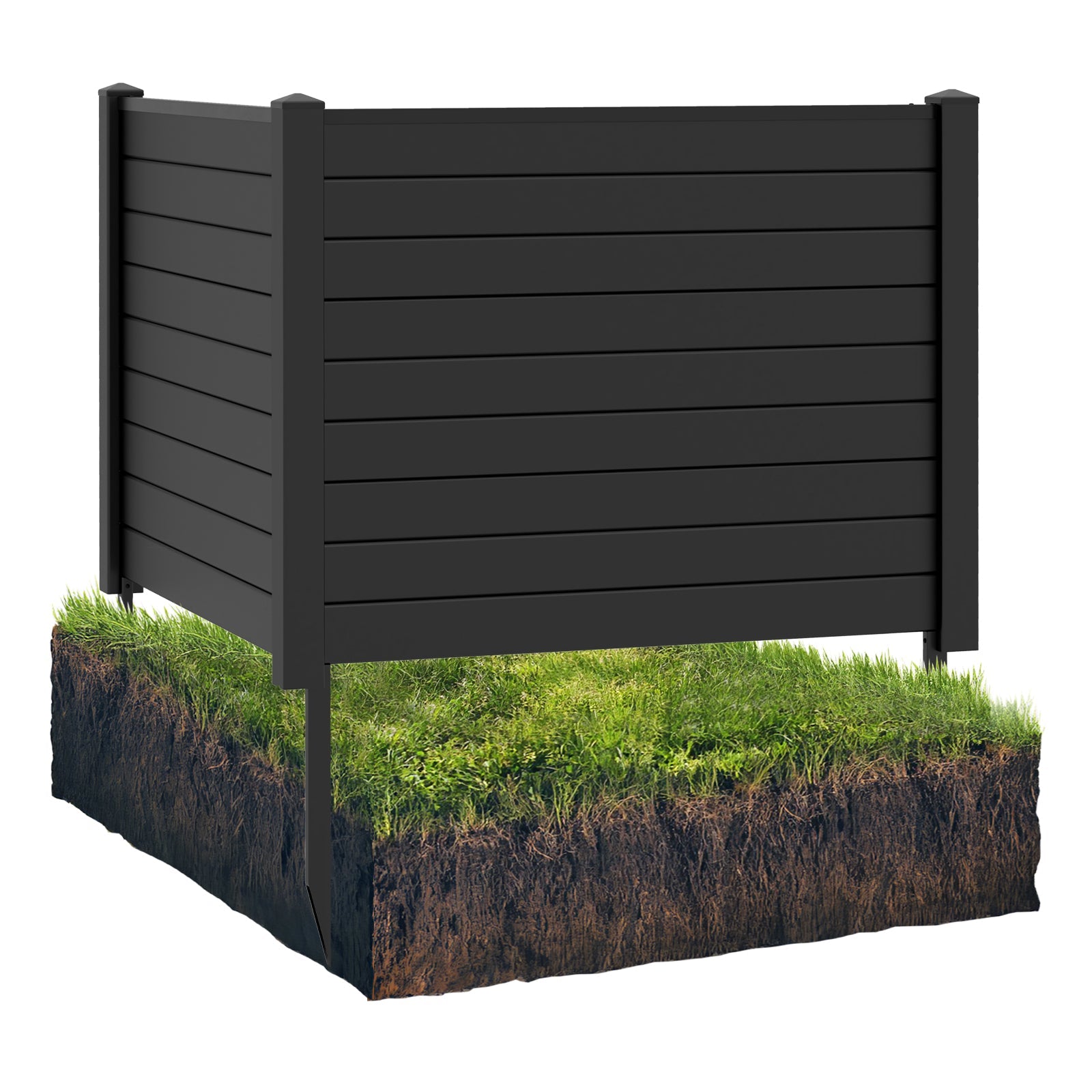 Outdoor PVC Air Conditioner Fence with 20 Inch Long Stakes