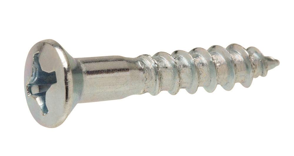 6 x 1 1/2 Phillips Oval Head Wood Screw Zinc Plated