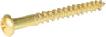 4 x 1 Phillips Round Wood Screw Brass