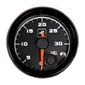 Power Driven Black 2-1/16" 30 psi Fuel Pressure Gauge with Warning
