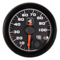 Power Driven Black 2-1/16" 100 psi Fuel Pressure Gauge with Warning