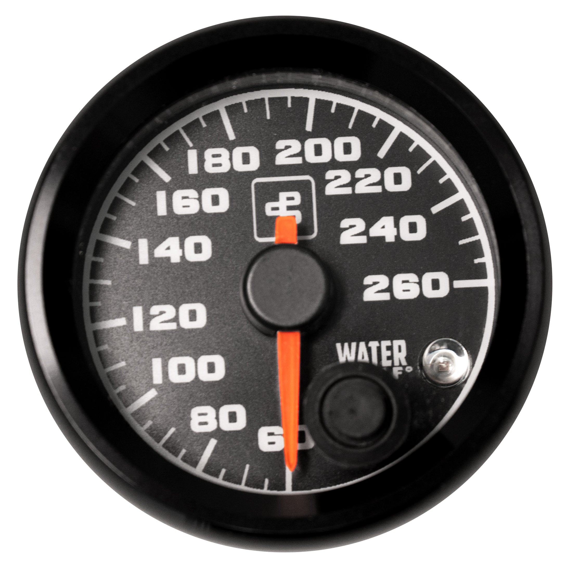 Power Driven Black Water Temp Gauge with Warning