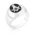 Onyx Cubic Zirconia Masonic Ring