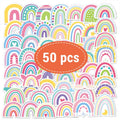 Rainbow Vinyl Stickers for Water Bottles Laptop Cup Phone | 50 Pack Cute Decals